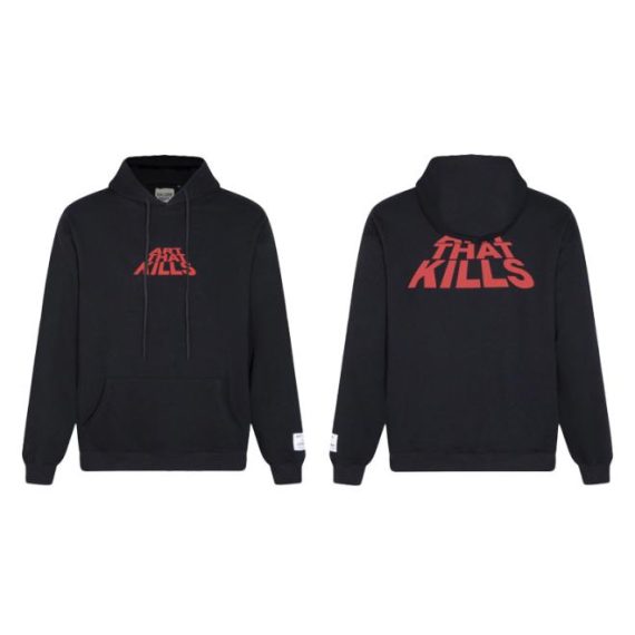 ATK DISTRESSED LOGO HOODIE | Outerwear Clothing FADED BLACK