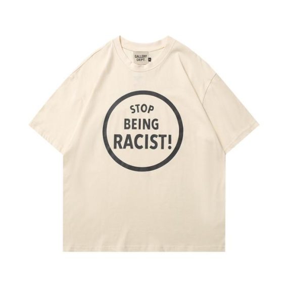 STOP BEING RACIST TEE | Short Sleeve Clothing CREAM